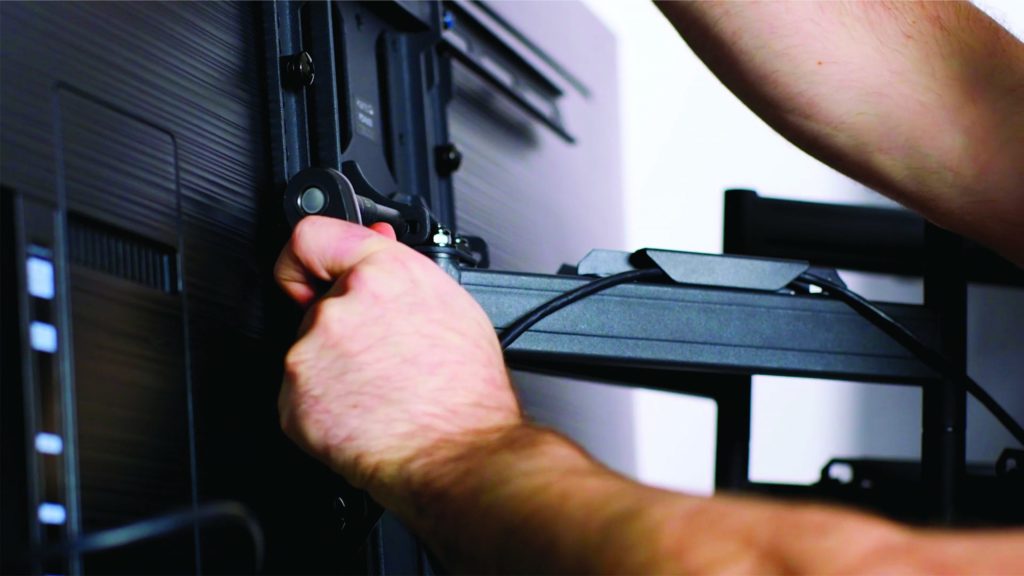 Tilting a TV mount