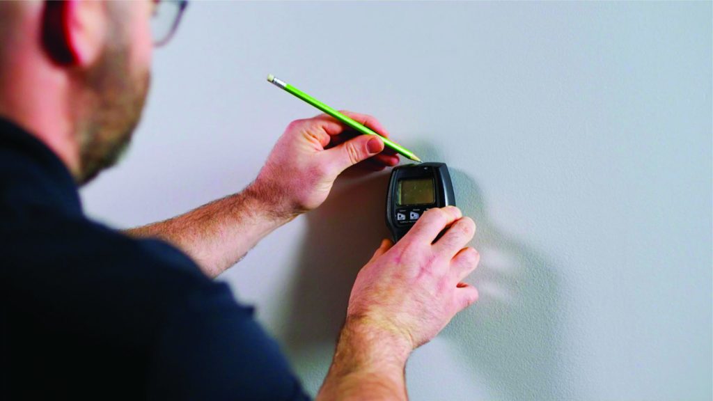 Marking studs on the wall